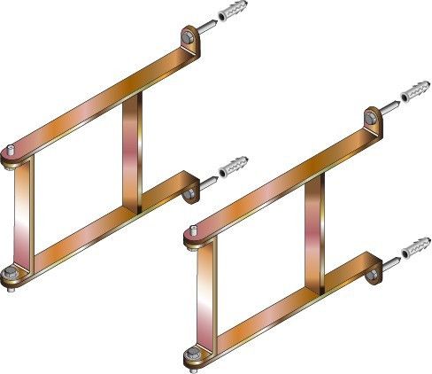 Комплект консолей Meibes для настенного монтажа с дюбелями и шурупами