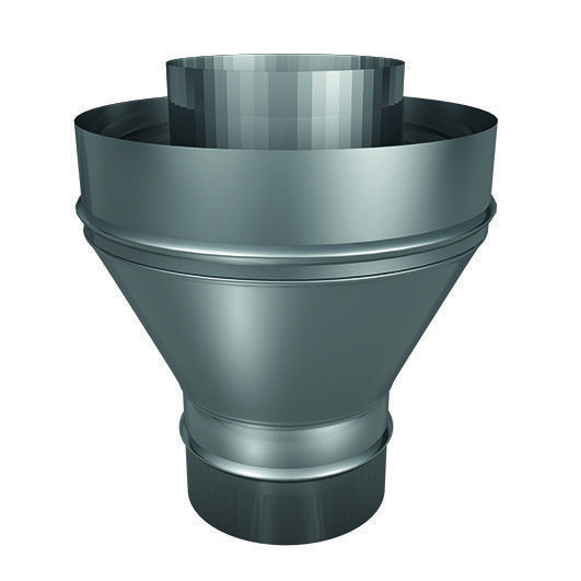 Переход прямой для дымохода Конвекция d 180/280 мм