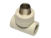 Тройник полипропиленовый 90° Wavin Ekoplastik с переходом на нар. р. 25х3/4