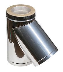 Тройник дымохода стального 1/0,5 мм утепленного 45° d160/260 Тройник дымохода стального 1/0,5 мм утепленного 45° d160/260