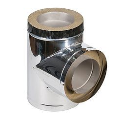 Тройник дымохода стального 1/0,5 мм утепленного 90° d110/210