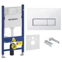 Инсталляция для унитаза Geberit Duofix H112 с кнопкой смыва Delta51, белый