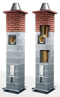 Керамический дымоход c вентканалом Belwent d 140 - 9 м.п. тройник 90°