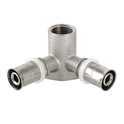 Пресс-водорозетка Valtec проходная 16 мм 1/2 Пресс-водорозетка Valtec проходная 16 мм 1/2 - фитинг с переходом на резьбу для металлопластиковых труб | Фото