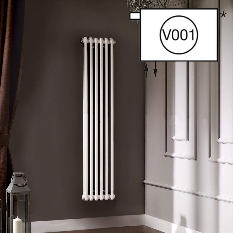 Радиатор стальной трубчатый Zehnder 2200 нижнее подключение, белый (RAL 9016) [4 секции]