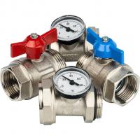 Комплект прямых шаровых кранов с термометрами Stout SMS-1000-030001 4871 1”