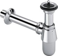 Сифон Viega для умывальника бутылочный, d32 мм, с пробкой, хромированная латунь 366681
