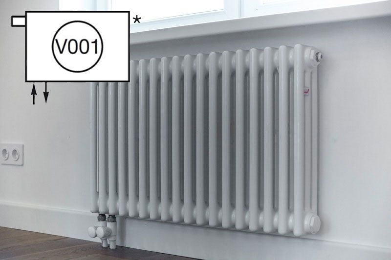 Радиатор стальной трубчатый Zehnder 3050 нижнее подключение, белый (RAL 9016) [34 секции]