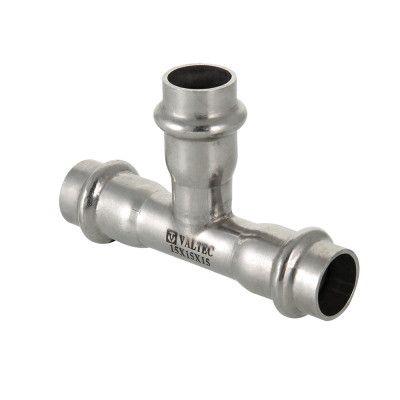 Пресс-тройник из нержавеющей стали Valtec 28x22x28 мм Пресс-тройник из нержавеющей стали Valtec 28x22x28 мм