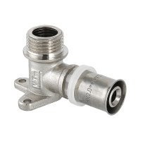 Пресс-фитинг угольник Valtec с креплением с нар.р. 16 мм 1/2