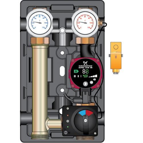 Насосная группа Meibes Поколение 8 группа MTVE 1 насос Grundfos UPS 25-60 Насосная группа Meibes Поколение 8 группа MTVE 1 насос Grundfos UPS 25-60