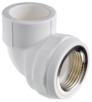 Угольник полипропиленовый 90° Valtec с переходом на вн. р. 25х1/2 - отвод (уголок)