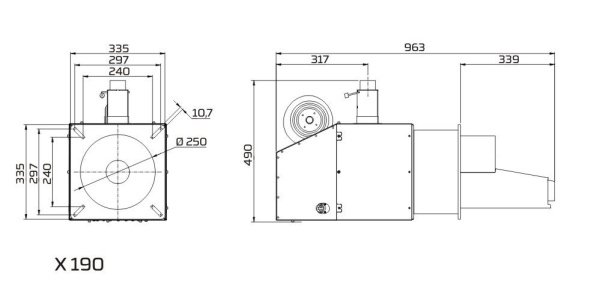 ᐉ Пеллетная горелка PellasX X [190 кВт]  ✅ фото | PellasX ⭐ Progreem.by