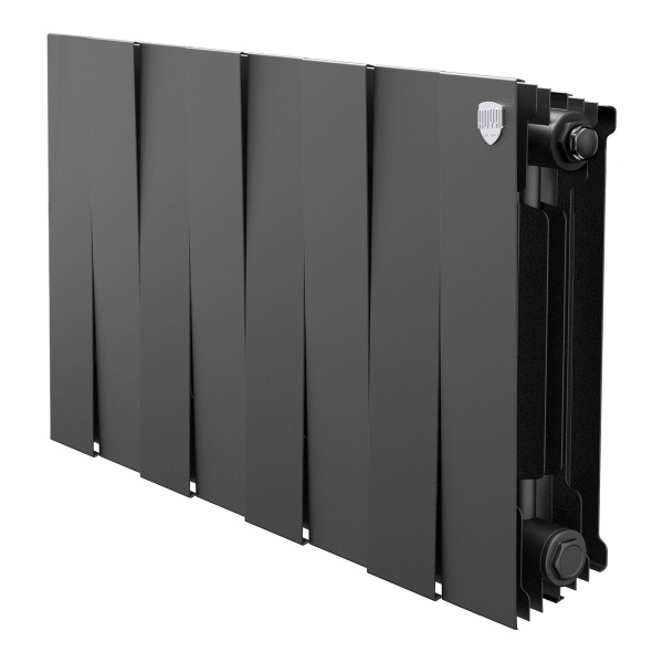Радиатор биметаллический Royal Thermo PianoForte 300 Чёрный [8 секций]