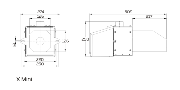 ᐉ Пеллетная горелка PellasX X Mini [26 кВт]  ✅ фото | PellasX ⭐ Progreem.by