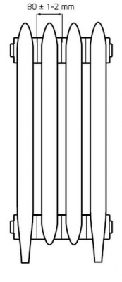 ᐉ Радиатор чугунный Радимакс Windsor 600 [1 секция] W 600 ✅ фото | Радимакс (RETROstyle) ⭐ Progreem.by