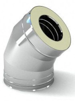 Колено дымохода стального 1/0,5 мм утепленного 45° d180/280