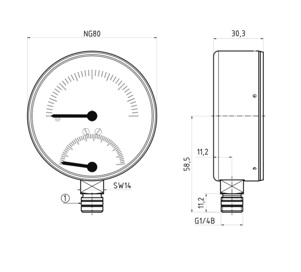 Термоманометр Afriso TM 80 RAD 0-6 бар ᐉ Термоманометр Afriso TM 80 RAD 0-6 бар ✔️ фото | ⏩ Progreem.by
