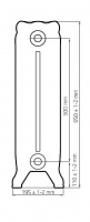 ᐉ Радиатор чугунный Радимакс Windsor 500 [1 секция] W 500 ✅ фото | Радимакс (RETROstyle) ⭐ Progreem.by