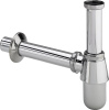 Сифон Viega для умывальника бутылочный, d32 мм, удлиненный, хромированная латунь 122157