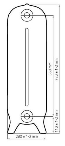 ᐉ Радиатор чугунный Радимакс Retro Style Barton [1 секция] ✔️ фото | ⏩ Progreem.by