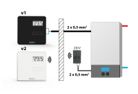 ᐉ Терморегулятор комнатный проводной TECH ST-294 v1 черный/белый ✔️ фото | ⏩ Progreem.by