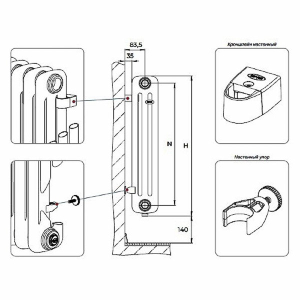 ᐉ Радиатор стальной трубчатый Rifar Tubog TUB 2180-08 [8 секций] ✔️ фото | ⏩ Progreem.by