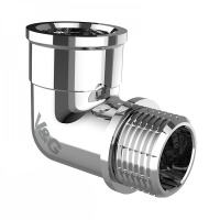 ᐉ Угольник латунный V&G VALOGIN ВxН, хромированный 3/4" ✔️ фото | ⏩ Progreem.by