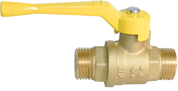 ᐉ Кран шаровой БАЗ 11Б27П Ду15 А12 газ 1/2” нр/нр рычаг ✔️ фото | ⏩ Progreem.by