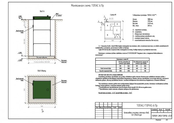 Септик Топол-Эко ТОПАС 6 Пр ᐉ Септик Топол-Эко ТОПАС 6 Пр ✔️ фото | ⏩ Progreem.by