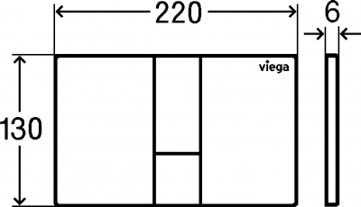 ᐉ Кнопка для инсталляции Viega Prevista для унитазов Visign for Style 24 773304 черный 773304 ✅ фото | Viega ⭐ Progreem.by