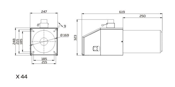 ᐉ Пеллетная горелка PellasX X [44 кВт]  ✅ фото | PellasX ⭐ Progreem.by