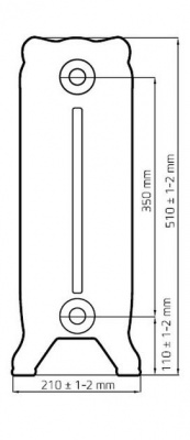 ᐉ Радиатор чугунный Радимакс Windsor 350 [1 секция] W 350 ✅ фото | Радимакс (RETROstyle) ⭐ Progreem.by
