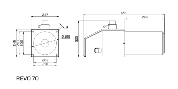 ᐉ Пеллетная горелка PellasX Revo [70 кВт]  ✅ фото | PellasX ⭐ Progreem.by