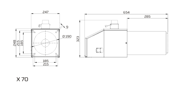 ᐉ Пеллетная горелка PellasX X [70 кВт]  ✅ фото | PellasX ⭐ Progreem.by