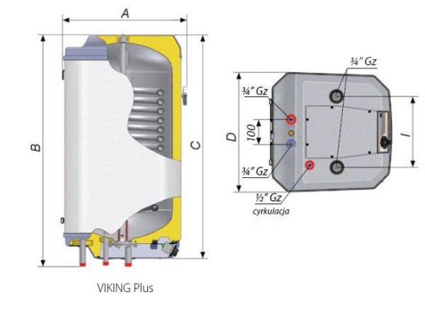 ᐉ Комбинированный бойлер Biawar Viking Plus E100 [88 л]  ✅ фото | Biawar ⭐ Progreem.by
