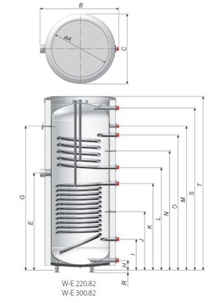 ᐉ Бойлер косвенного нагрева Biawar Mega Solar W-E 220.82 [206 л]  ✅ фото | Biawar ⭐ Progreem.by