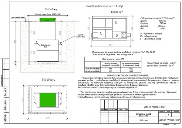 ᐉ Жироуловитель Топол-Эко Топполиум ОТП-1 Long ✔️ фото | ⏩ Progreem.by