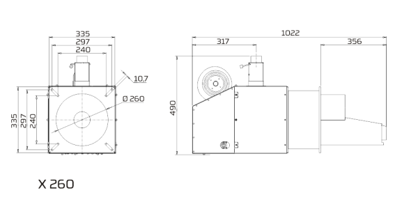 ᐉ Пеллетная горелка PellasX X [260 кВт]  ✅ фото | PellasX ⭐ Progreem.by