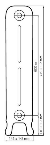 ᐉ Радиатор чугунный Радимакс Leeds  [1 секция] ✔️ фото | ⏩ Progreem.by