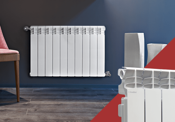 Радиатор алюминиевый Fondital Exclusivo B3 500/100 [5 секций], Италия | Фото