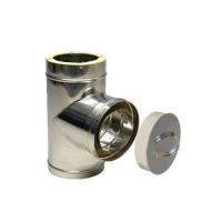 Прочистка утепленного дымохода Конвекция с к/о и заглушкой 0,8/0,5 мм d 200/300 мм