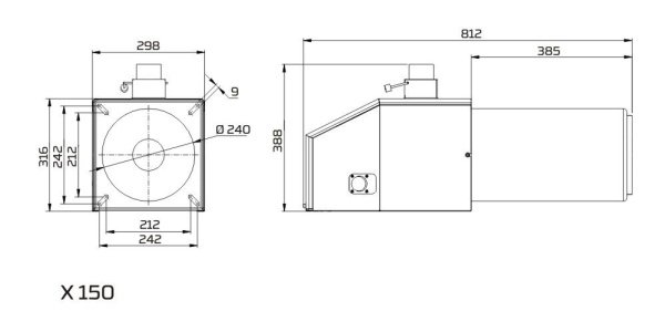 ᐉ Пеллетная горелка PellasX X [150 кВт]  ✅ фото | PellasX ⭐ Progreem.by