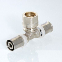 ᐉ Пресс-фитинг тройник Valtec с переходом на обжим. соед. 20-15-16 мм ✔️ фото | ⏩ Progreem.by